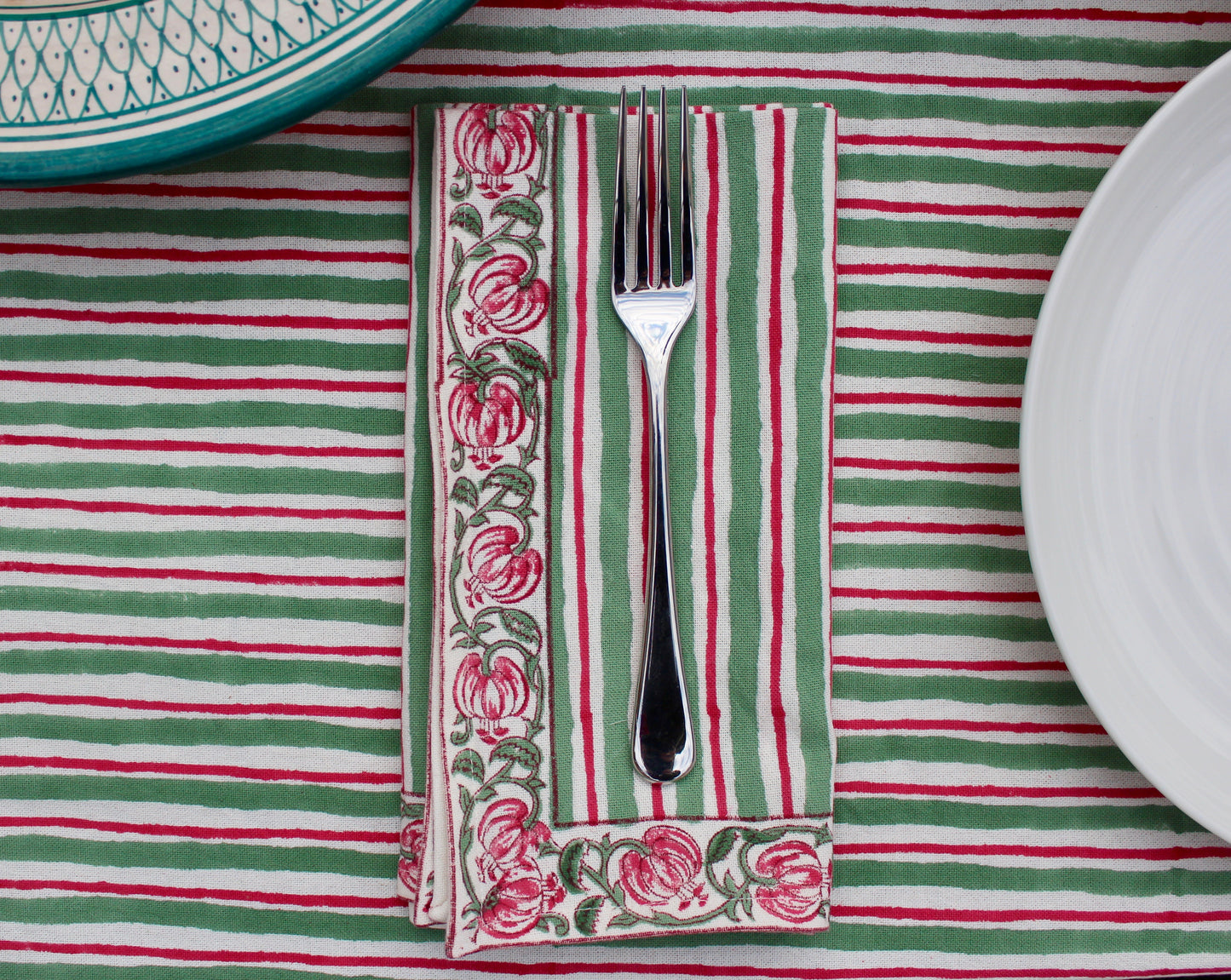 Pink City Stripe Napkins | Set of 6