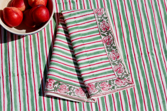Pink City Stripe Napkins | Set of 6