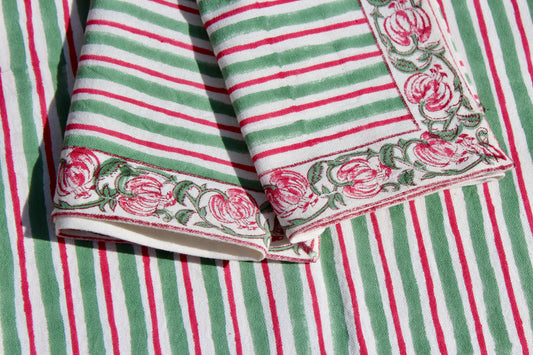 Pink City Stripe Napkins | Set of 6