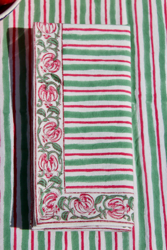 Pink City Stripe Napkins | Set of 6