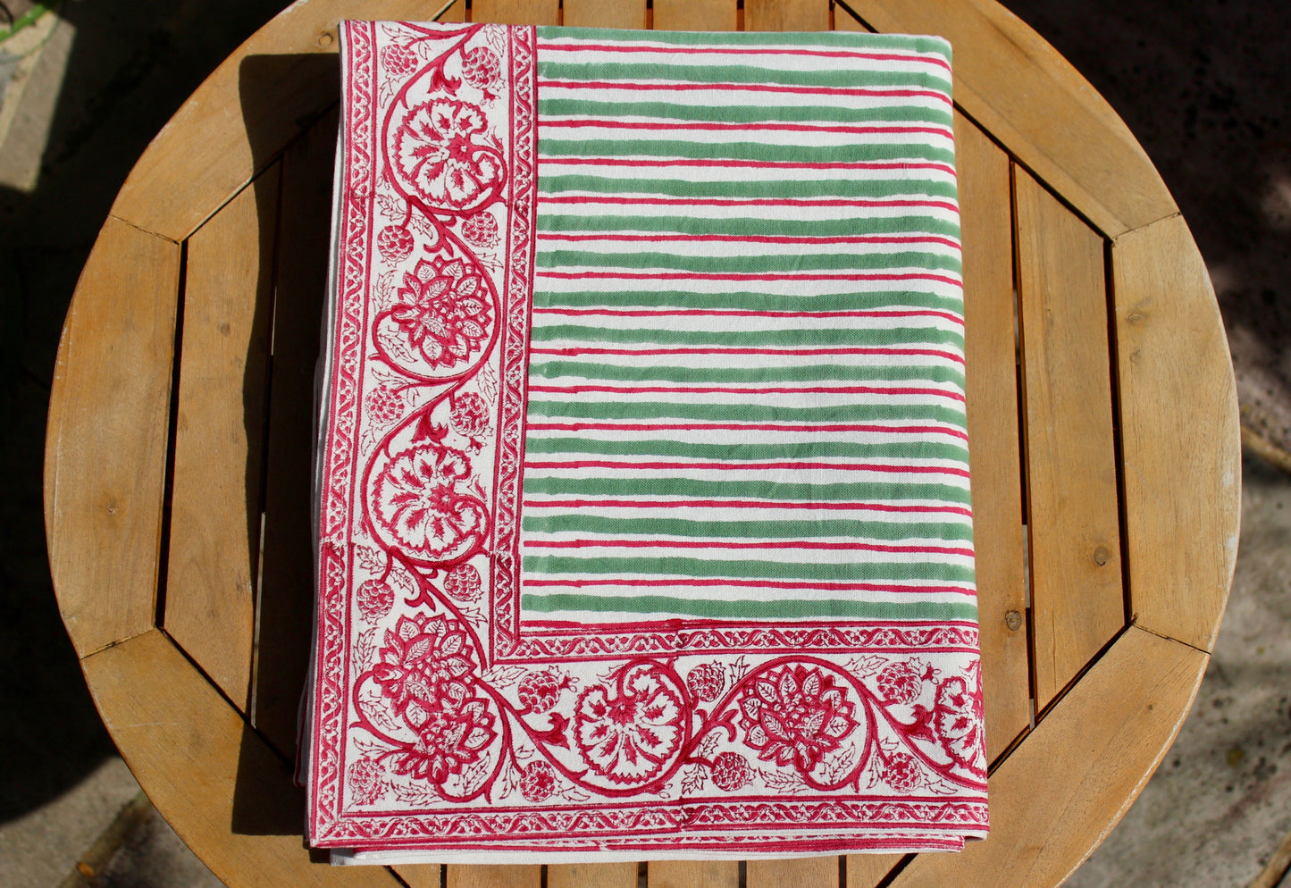 Pink City Stripe Tablecloth