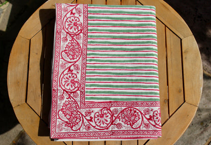 Pink City Stripe Tablecloth
